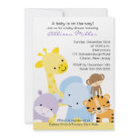 Zoo Animals Baby Shower Invitation