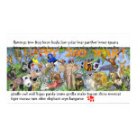 Zoo Animals Childrens Wall Art Poster Print posters