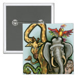Zoo Animals Pinback Button