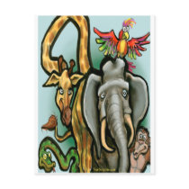 Zoo Animals postcards by FunGraphix Zoo Animals postcards