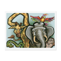 Zoo Animals postcards by FunGraphix Zoo Animals postcards