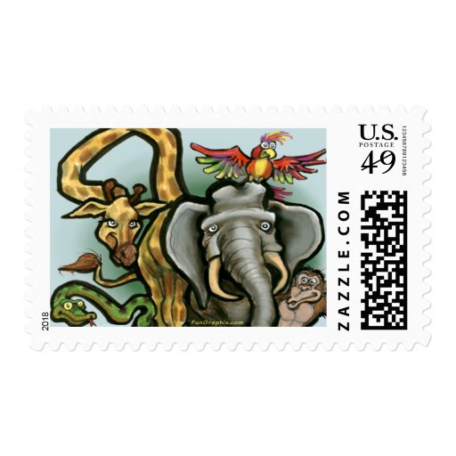Zoo Animals Stamp Zazzle