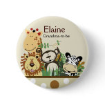 ZOO CREW JUNGLE NAME TAG Personalized Button
