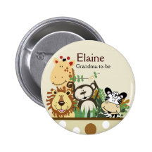 ZOO CREW JUNGLE NAME TAG Personalized Button