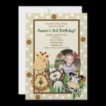 ZOO CREW Jungle *PHOTO* BIRTHDAY INVITE 5x7