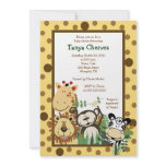 ZOO CREW Jungle Safari Baby Shower 5x7 Invitation