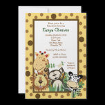 ZOO CREW Jungle Safari Baby Shower 5x7 Invitation