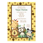 ZOO CREW Jungle Safari Baby Shower 5x7 Personalized Invite
