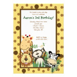 ZOO CREW Jungle Safari BIRTHDAY INVITE 5x7