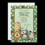 ZOO CREW Jungle Safari BIRTHDAY INVITE 5x7