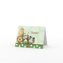 ZOO CREW Jungle Safari Folded thank you note Greeting Card