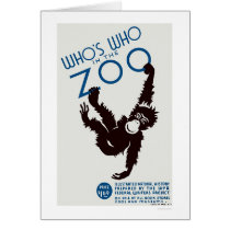 Zoo Guide Monkey 1937 WPA cards