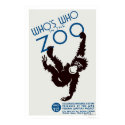 Zoo Guide Monkey 1937 WPA posters by lc_wpa Zoo Guide Monkey 1937 WPA posters