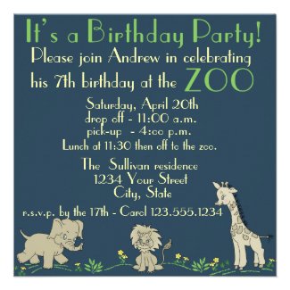Zoo Themed  Birthday Party