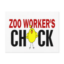 Zoo Worker's Chick postcards