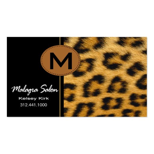 Zoology Cheetah Business Card template (front side)