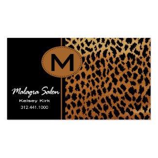 Zoology Leopard Business Card template profilecard