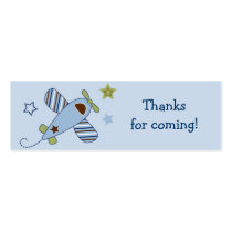 Zoom Along Airplane Baby Shower Favor Gift Tags Business Cards