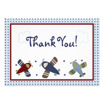 Zoom Along Airplane Thank You Card invitations
