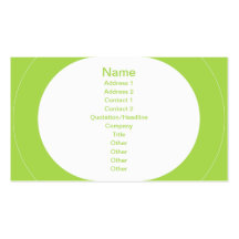 Zoom - Lime Business Card Templates