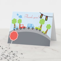 Zoom Zoom Cars Folded Thank you notes Greeting Cards