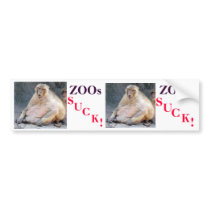 ZOOs SUCK! bumper stickers by POPSROCKS ZOOs SUCK! bumper stickers
