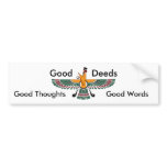 Zoroastrian Motto Bumper Sticker bumper stickers