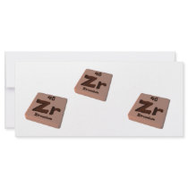 Zr Zirconium Custom Rack Cards