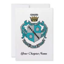 ZTA Crest Color Personalized Invite