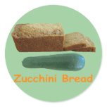 Zucchini Bread Round Stickers