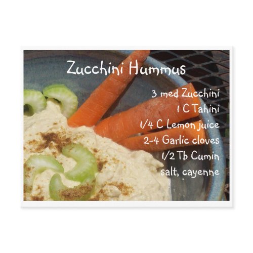 Zucchini Hummus postcard