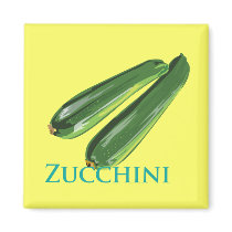 Zucchini Squash Refrigerator Magnets