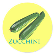 Zucchini Squash Round Sticker