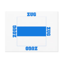 Zug Switzerland Canton Flag postcards