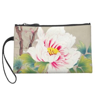 Zuigetsu Ikeda Pink Camellia japanese flower art Wristlet Clutch