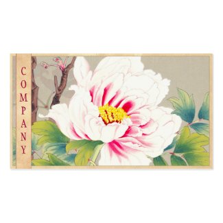 Zuigetsu Ikeda Pink Camellia japanese flower art Business Card Template