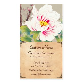 Zuigetsu Ikeda Pink Camellia japanese flower art Business Cards