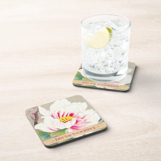 Zuigetsu Ikeda Pink Camellia japanese flower art Beverage Coasters