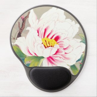 Zuigetsu Ikeda Pink Camellia japanese flower art Gel Mouse Pad