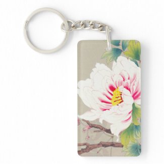 Zuigetsu Ikeda Pink Camellia japanese flower art Key Chain