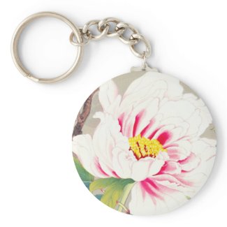 Zuigetsu Ikeda Pink Camellia japanese flower art Key Chains