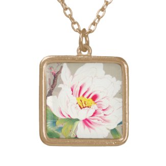 Zuigetsu Ikeda Pink Camellia japanese flower art Necklaces