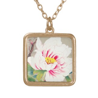 Zuigetsu Ikeda Pink Camellia japanese flower art Necklaces