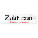 Zulit.com Bumper sticker Red/Black bumper stickers