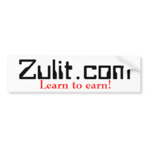 Zulit.com Bumper sticker Red/Black bumper stickers by zulits Zulit.com Bumper sticker Red/Black bumper stickers