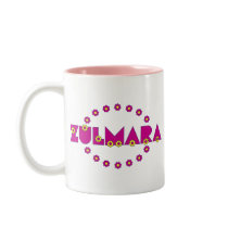 Zulmara de Flores Rosa mugs by Sensato Zulmara de Flores Rosa mugs