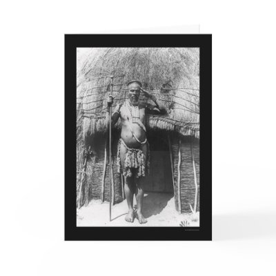 Zulu Chief South Africa 1897 Card by lc_vintagephotos