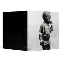 Zulu Girl Sucking First Finger 3 Ring Binder