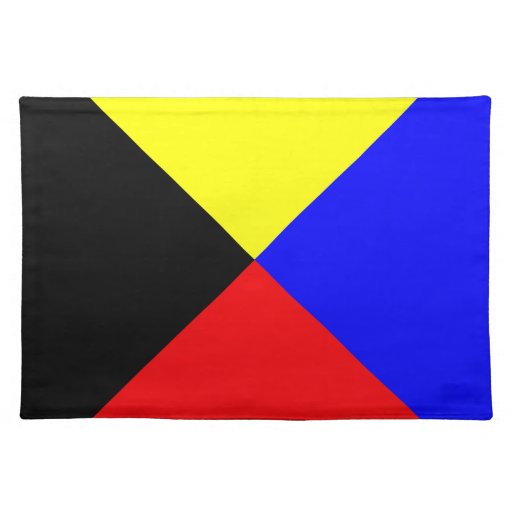 zulu nautical flag placemats Zazzle