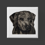 Zulu - Rhodesian Ridgeback Dog Art Pinback Button